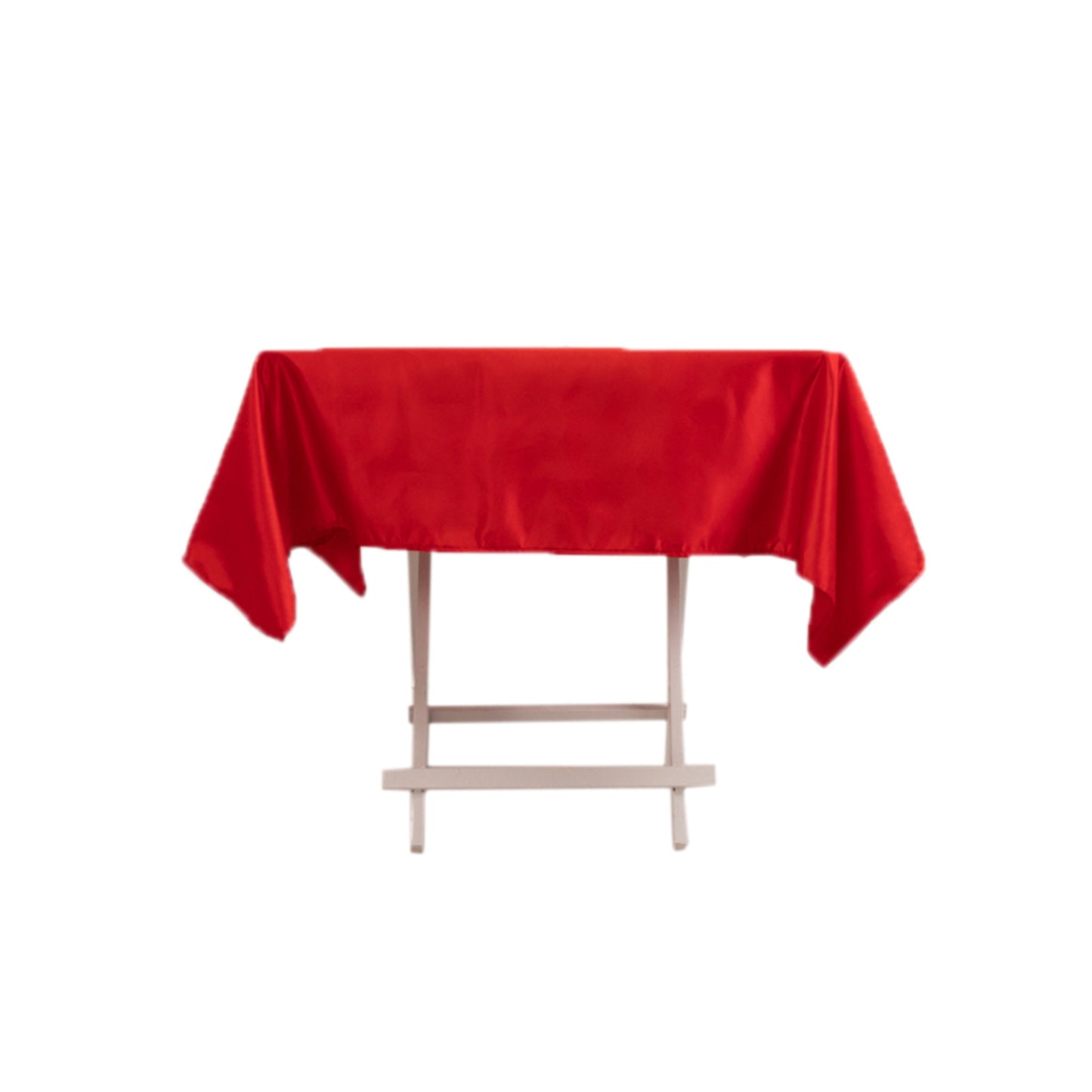 54" Red Lamour Satin Square Tablecloth