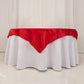 54" Red Lamour Satin Square Table Overlay