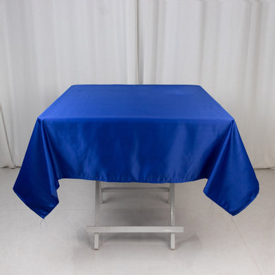 Seamless Royal Blue Lamour Satin Tablecloth - 54"