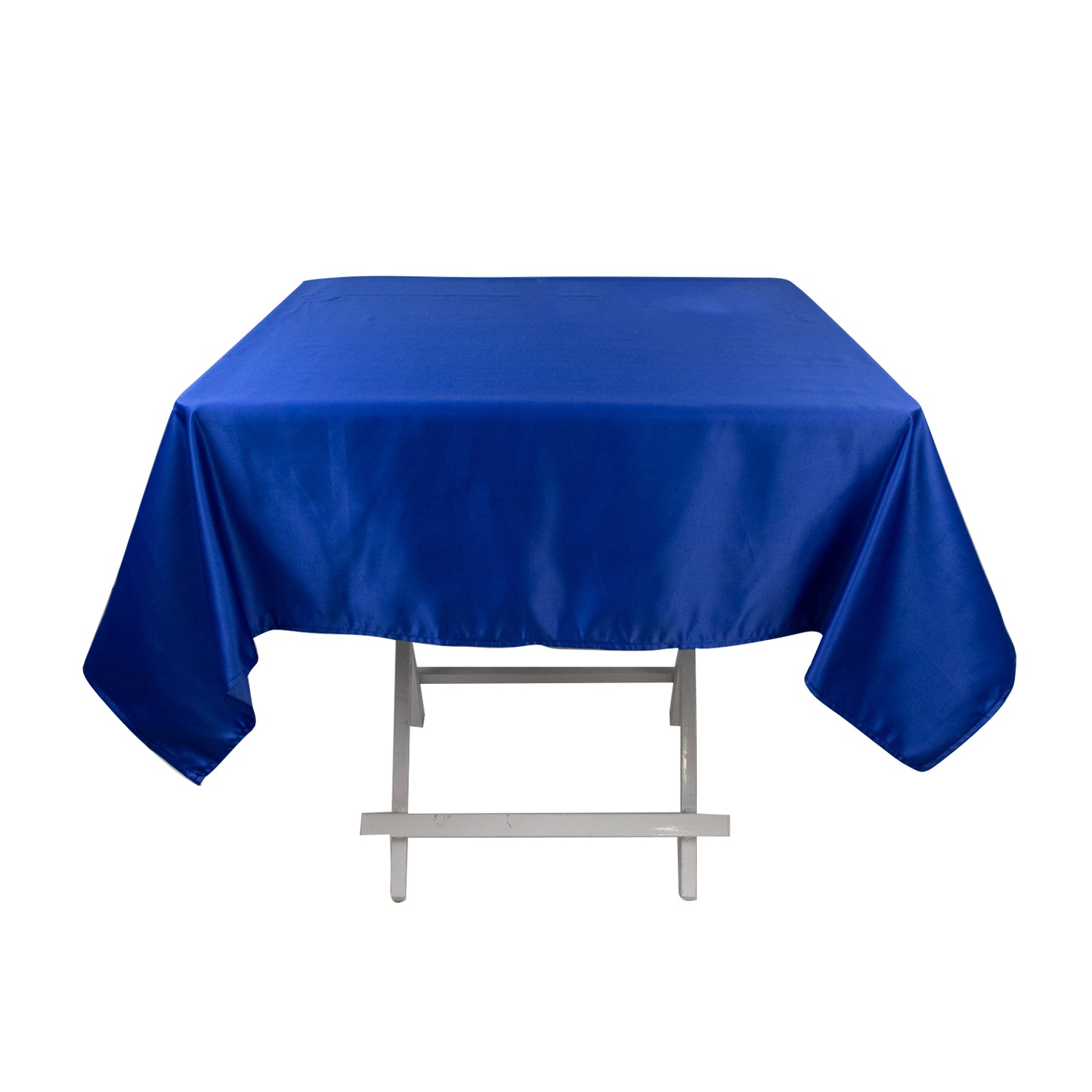 54" Royal Blue Lamour Satin Square Tablecloth