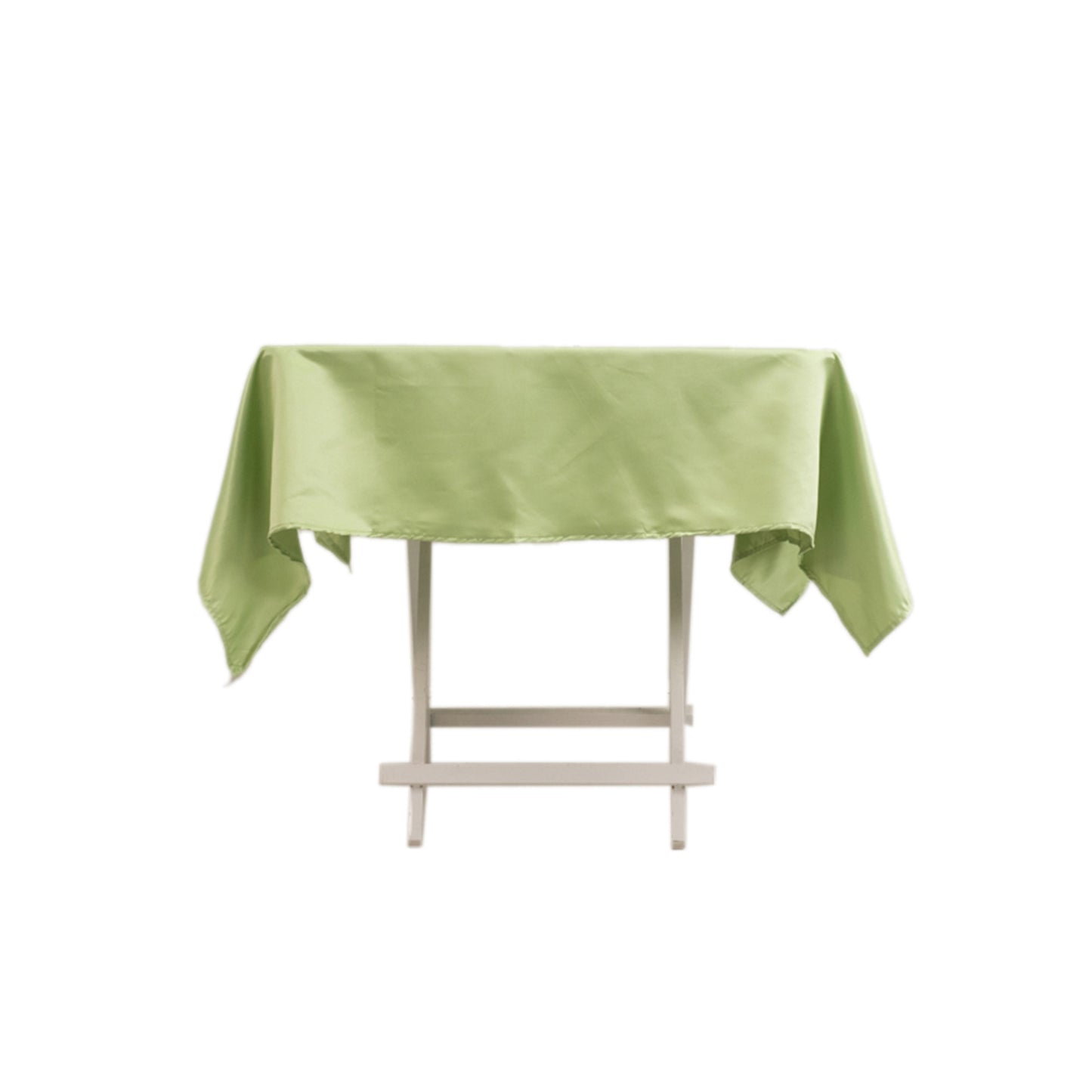 54" Sage Green Lamour Satin Square Tablecloth