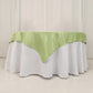 54" Sage Green Lamour Satin Square Table Overlay
