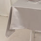 54" Silver Lamour Satin Square Table Overlay
