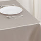 54" Silver Lamour Satin Square Table Overlay