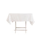 54" White Lamour Satin Square Tablecloth