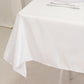 54" White Lamour Satin Square Table Overlay