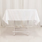 54" White Lamour Satin Square Tablecloth