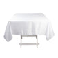 54" White Lamour Satin Square Tablecloth