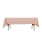 Blush satin rectangle tablecloth, 60"x102" for elegant table settings.
