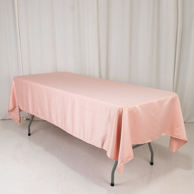 Exquisite Dusty Rose Seamless Lamour Satin Rectangular Tablecloth
