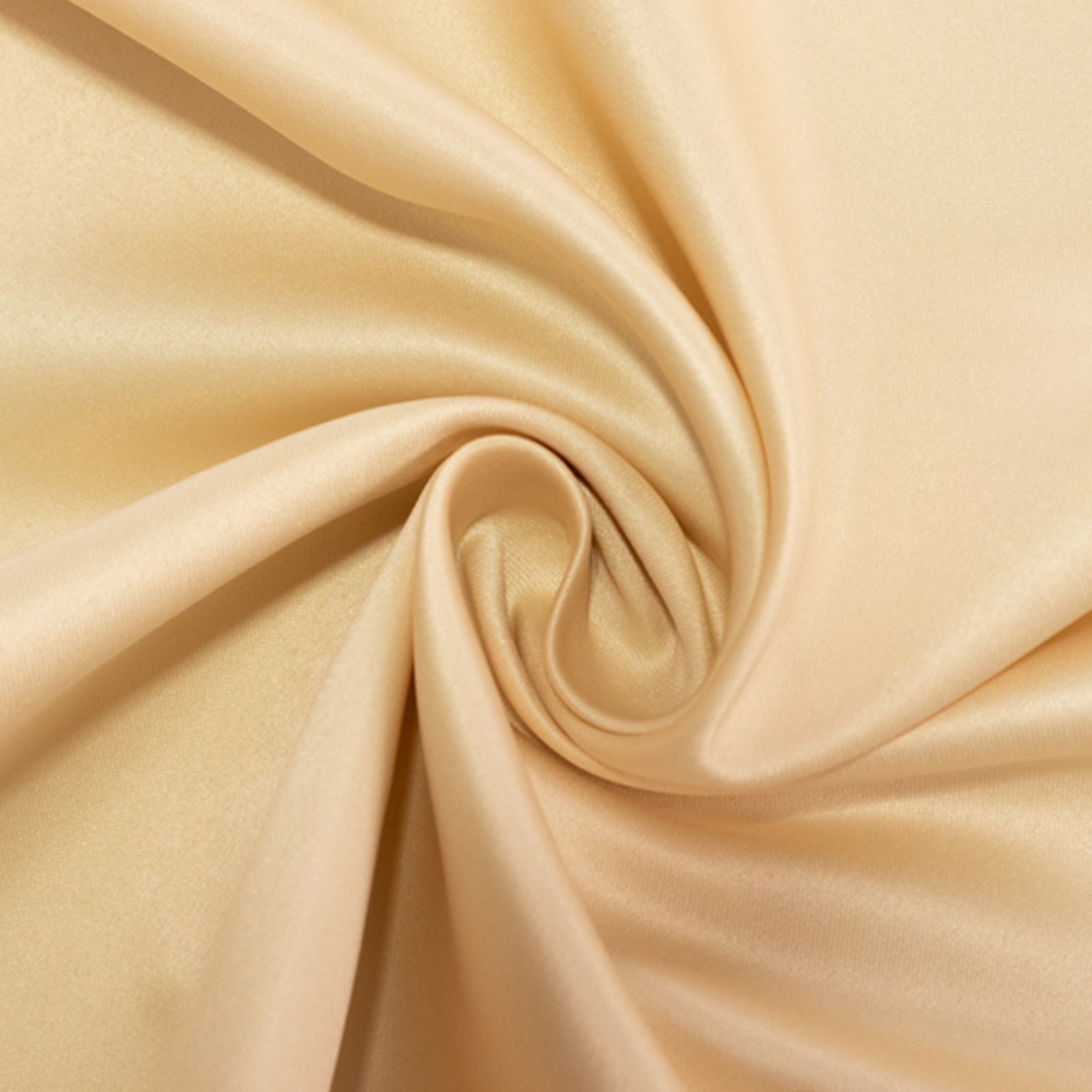 beige satin tablecloth fabric in a swirl pattern