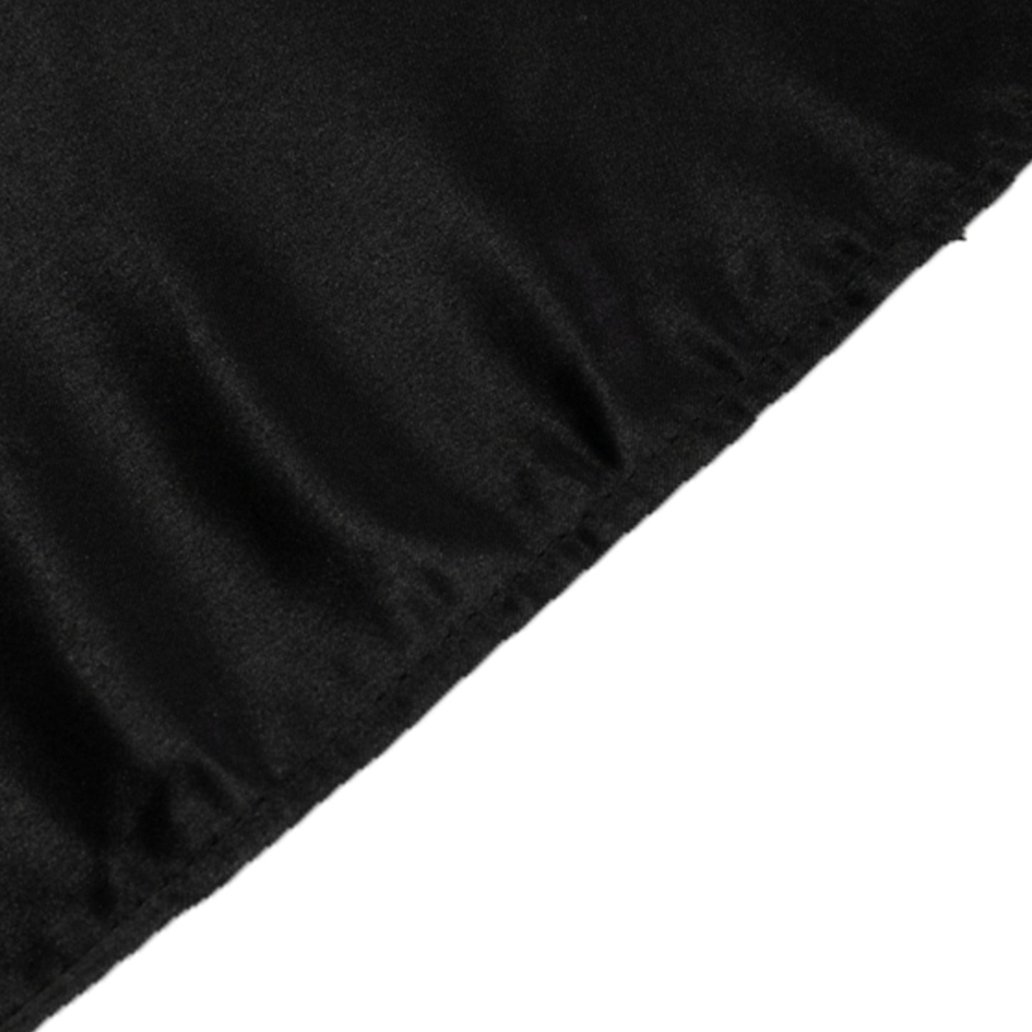 Black Lamour satin rectangle tablecloth, 60"x102".