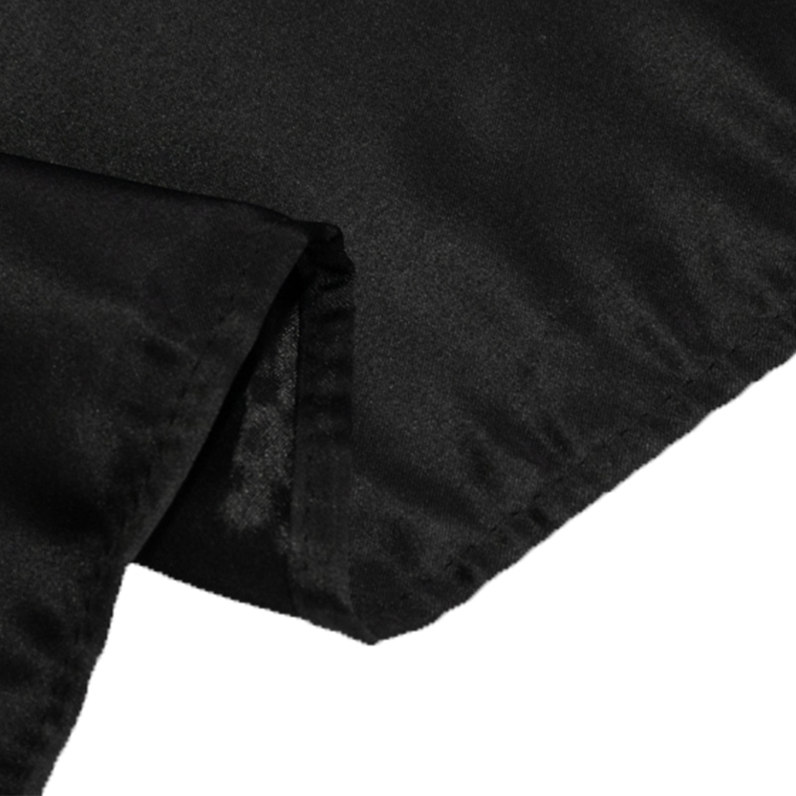 Black Lamour satin rectangle tablecloth, 60"x102".