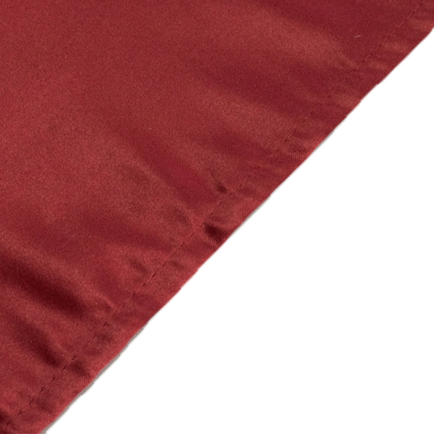 Burgundy satin rectangle tablecloth, 60"x102".