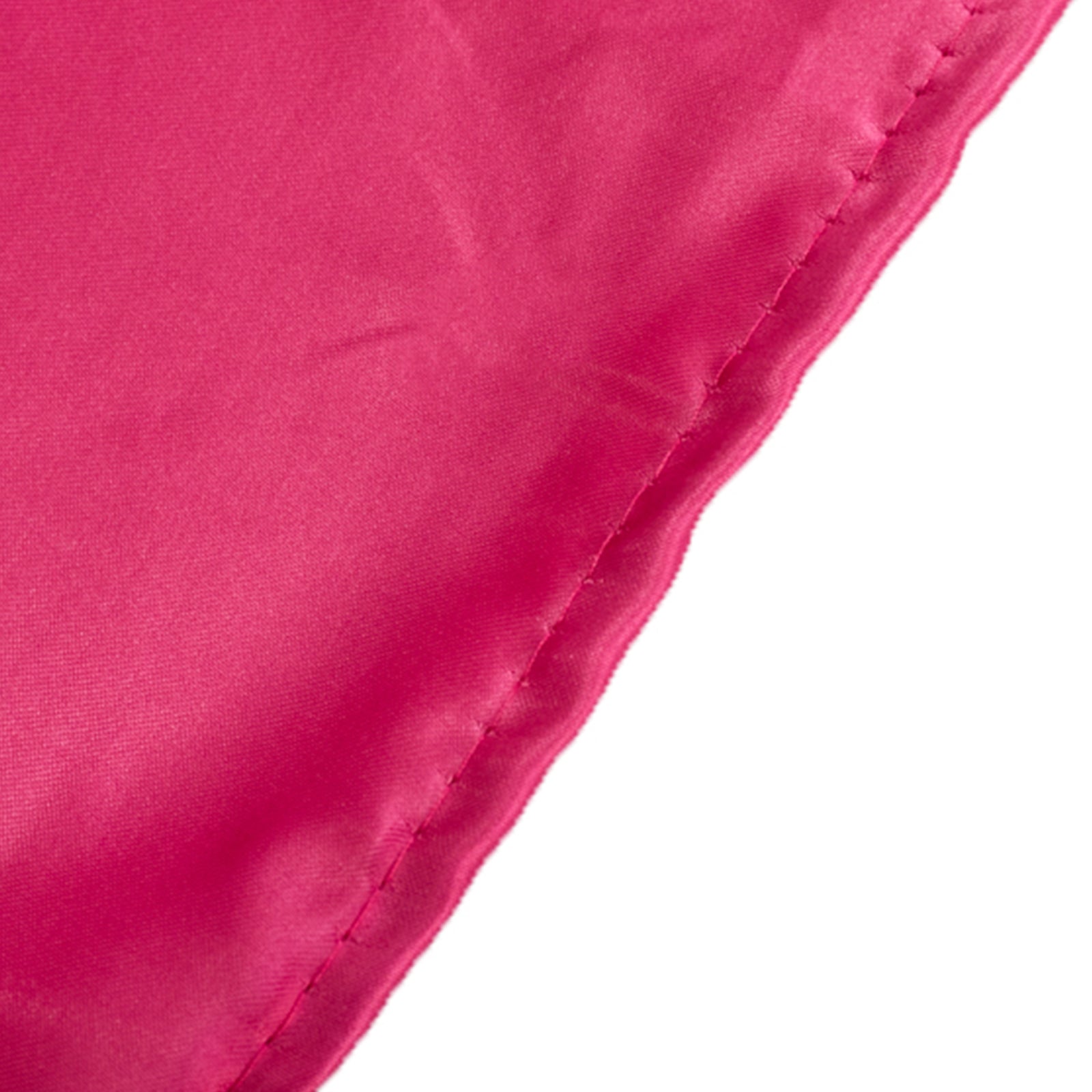 Fuchsia satin tablecloth, 60"x102" rectangle.