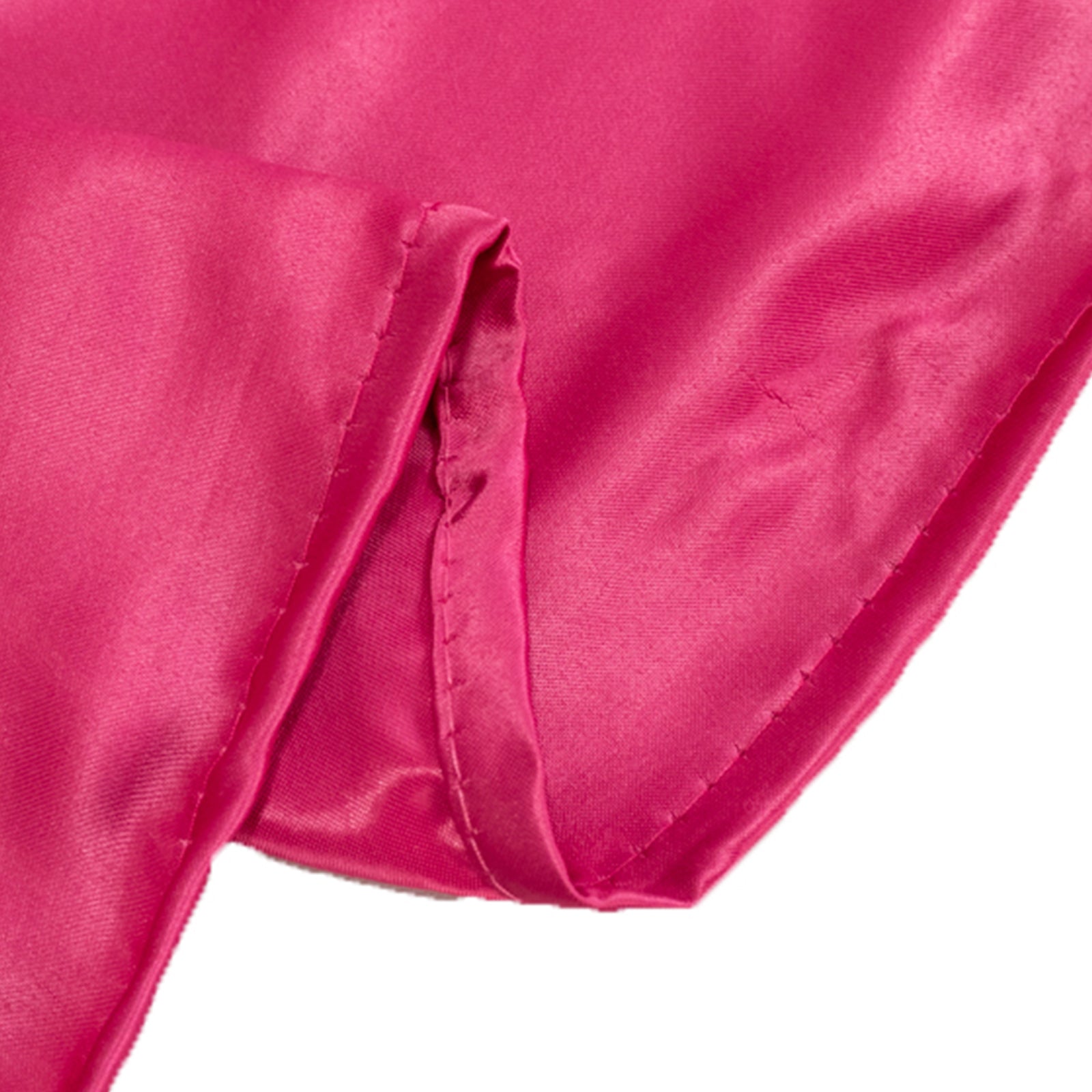 Fuchsia satin rectangle tablecloth, 60"x102".