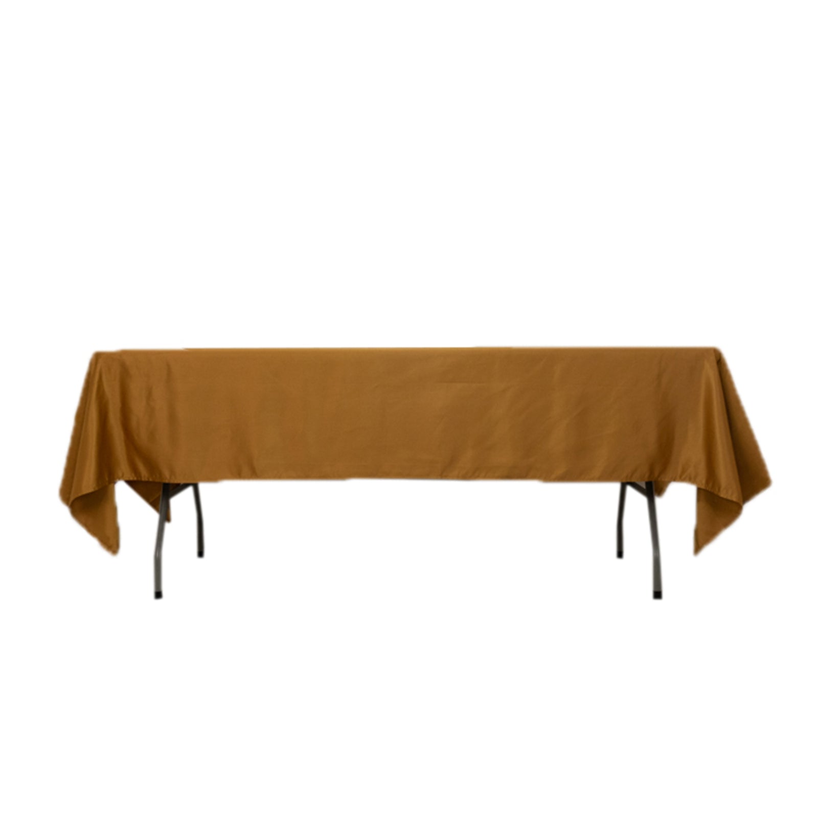 Gold rectangle satin tablecloth, 60"x102".