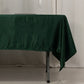 60"x102" Hunter Emerald Green Lamour Satin Rectangle Tablecloth