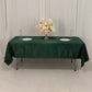 60"x102" Hunter Emerald Green Lamour Satin Rectangle Tablecloth