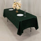 60"x102" Hunter Emerald Green Lamour Satin Rectangle Tablecloth