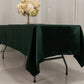 60"x102" Hunter Emerald Green Lamour Satin Rectangle Tablecloth