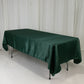 60"x102" Hunter Emerald Green Lamour Satin Rectangle Tablecloth