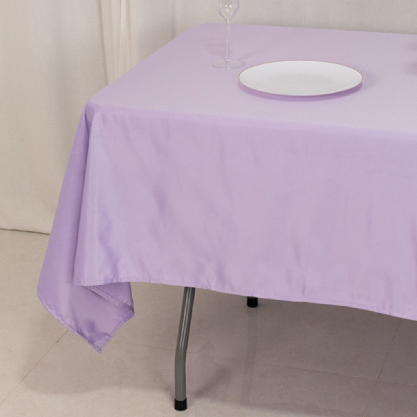 60"x102" Lavender Lilac Lamour Satin Rectangle Tablecloth