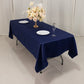 60"x102" Navy Blue Lamour Satin Rectangle Tablecloth