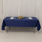 60"x102" Navy Blue Lamour Satin Rectangle Tablecloth