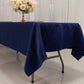 60"x102" Navy Blue Lamour Satin Rectangle Tablecloth