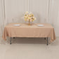 60"x102" Nude Lamour Satin Rectangle Tablecloth