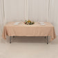 60"x102" Nude Lamour Satin Rectangle Tablecloth