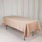 60"x102" Nude Lamour Satin Rectangle Tablecloth