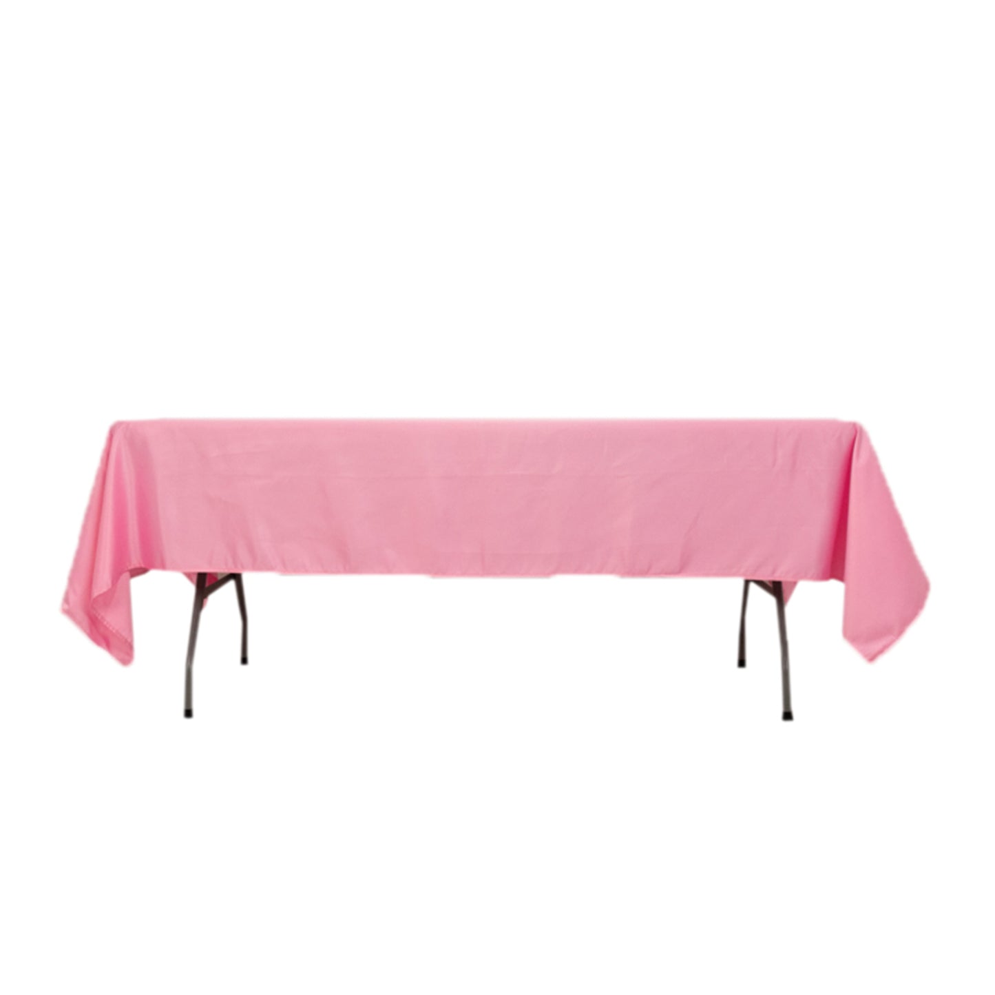 60"x102" Pink Lamour Satin Rectangle Tablecloth