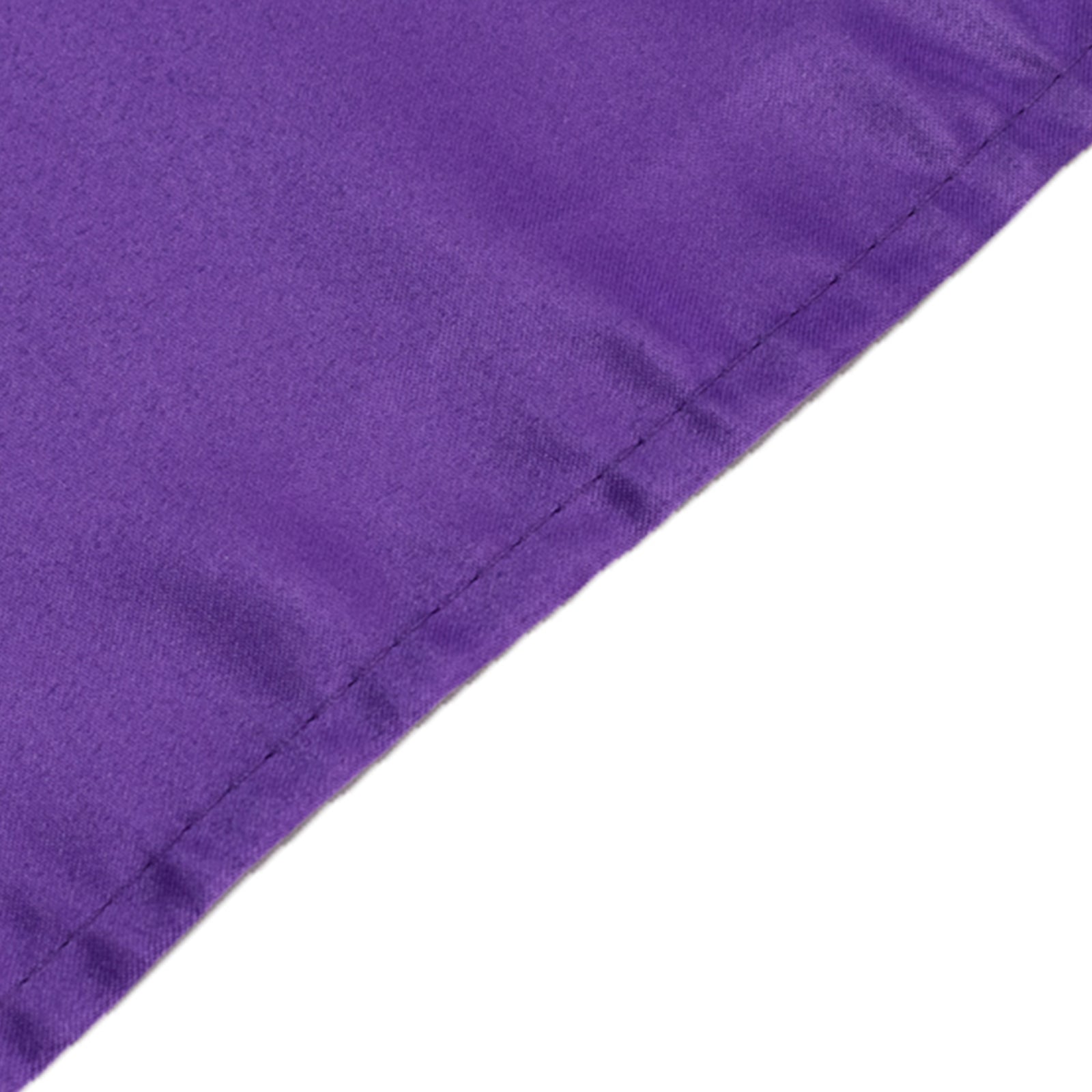 Purple satin tablecloth, 60"x102", perfect for elegant events and decorations.