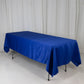 Royal blue satin rectangle tablecloth, 60"x102".