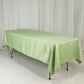 60"x102" Sage Green Lamour Satin Rectangle Tablecloth