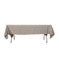 Silver rectangle tablecloth, 60"x102", perfect for elegant dining settings.