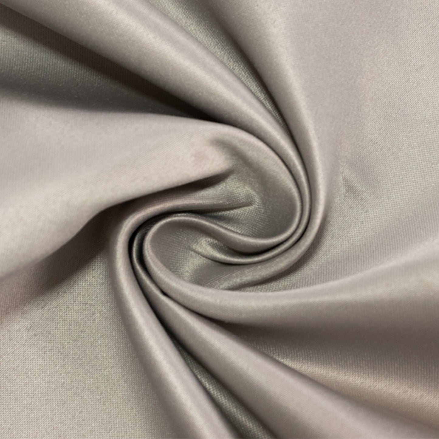 Silver Lamour Satin Tablecloth, 60"x102" rectangle, smooth fabric texture.