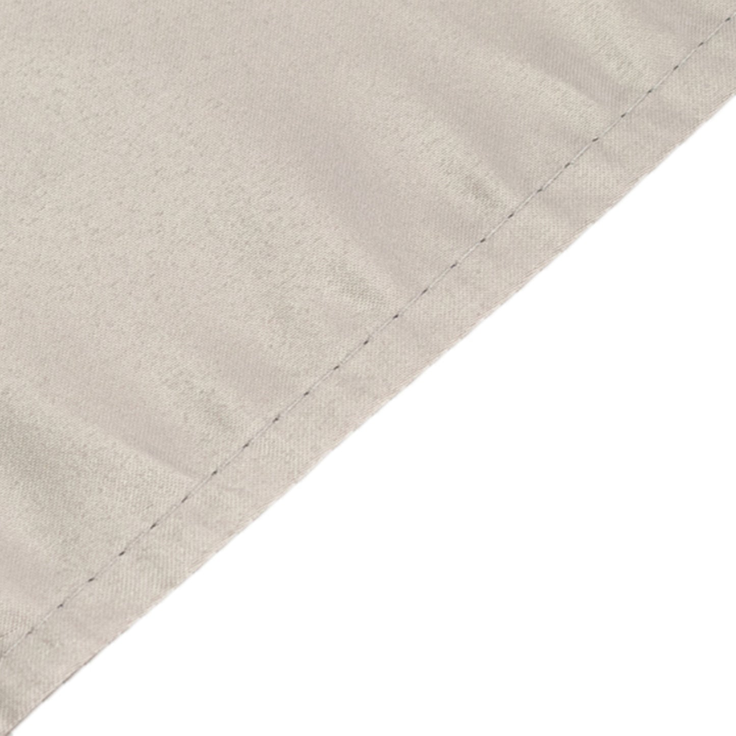 Silver satin tablecloth, 60"x102" rectangle.