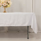 60"x102" White Lamour Satin Rectangle Tablecloth