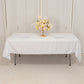 60"x102" White Lamour Satin Rectangle Tablecloth