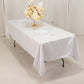 60"x102" White Lamour Satin Rectangle Tablecloth