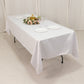 60"x102" White Lamour Satin Rectangle Tablecloth