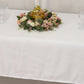 60"x102" White Lamour Satin Rectangle Tablecloth