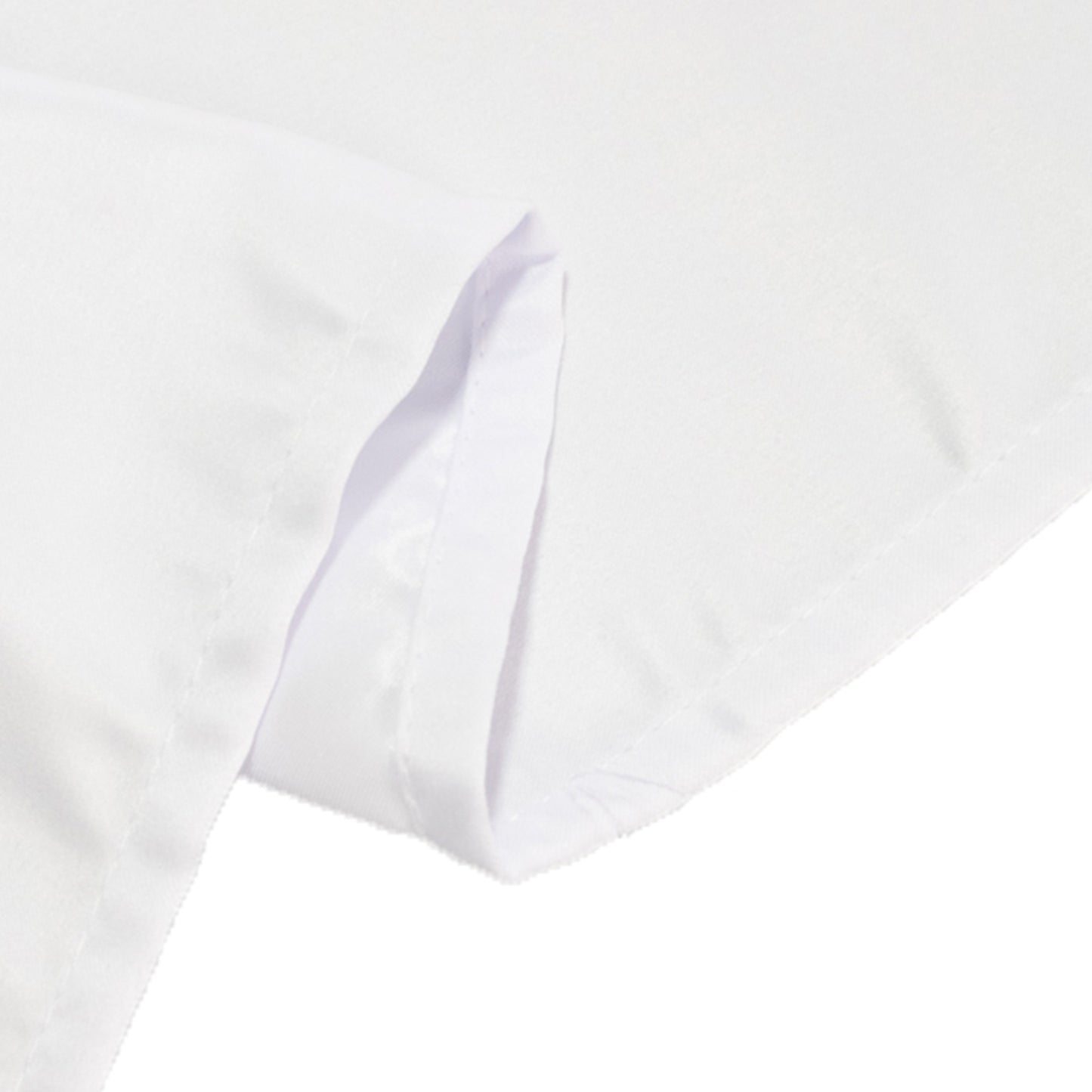 60"x102" White Lamour Satin Rectangle Tablecloth