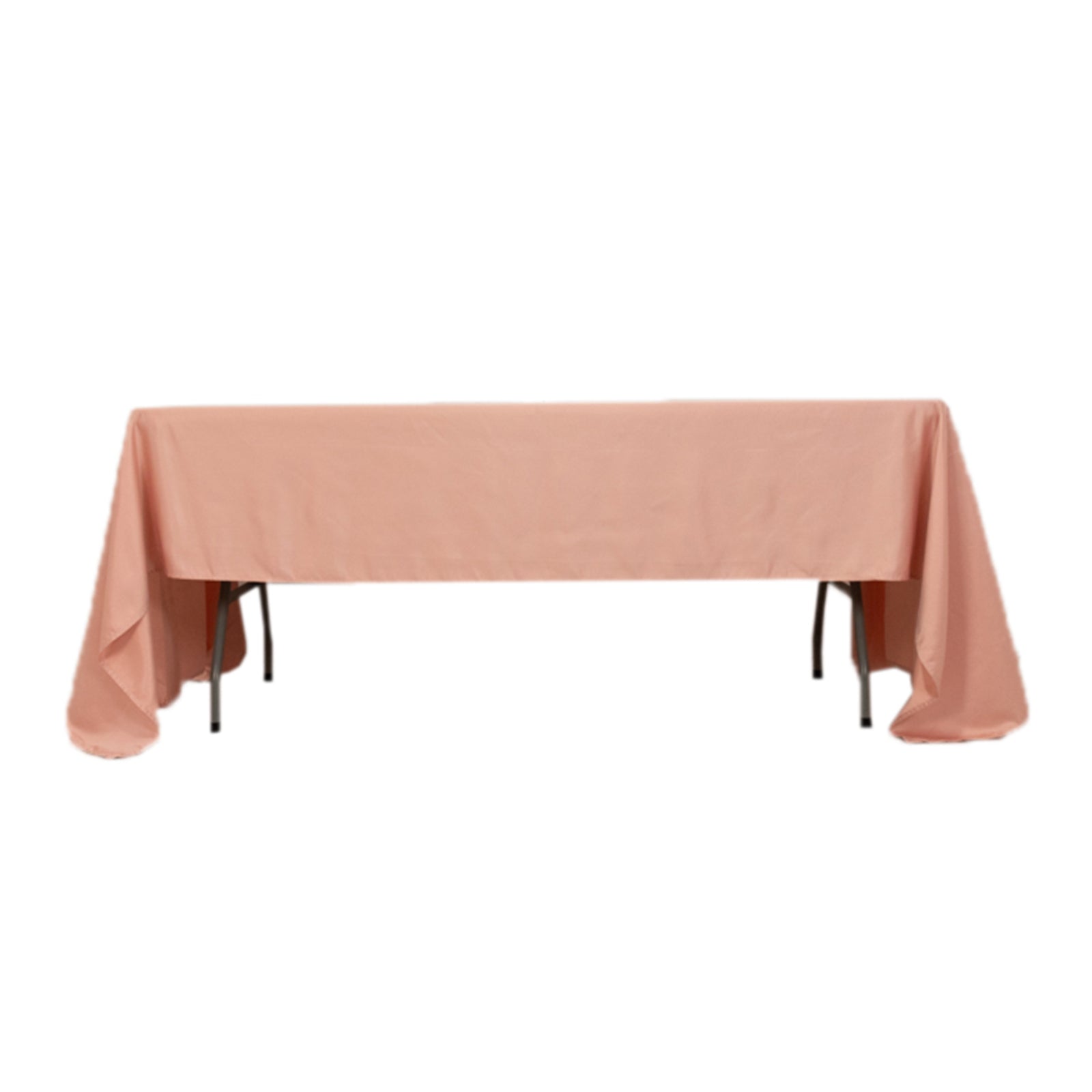 Dusty rose satin rectangle tablecloth, 60"x126
