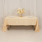 60"x126" Beige Lamour Satin Rectangle Tablecloth