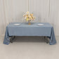 60"x126" Dusty Blue Lamour Satin Rectangle Tablecloth