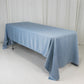 60"x126" Dusty Blue Lamour Satin Rectangle Tablecloth